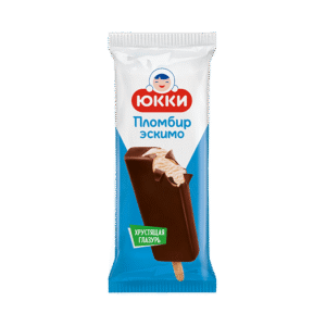 yukki vanilla cream ice cream, popsicle in crispy chocolate glaze 65 g